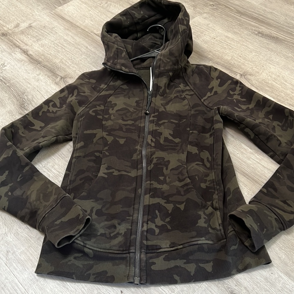 Lululemon camo scuba hoodie- sold out and no longer available on their website!
